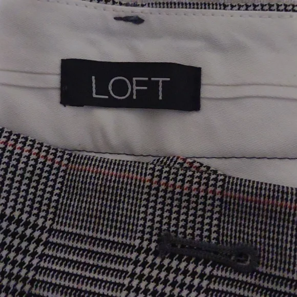 LOFT | Plaid High Waist Trousers - Picture 4 of 5